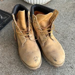 Timberland hiking boots. Worn once on a dirty hike